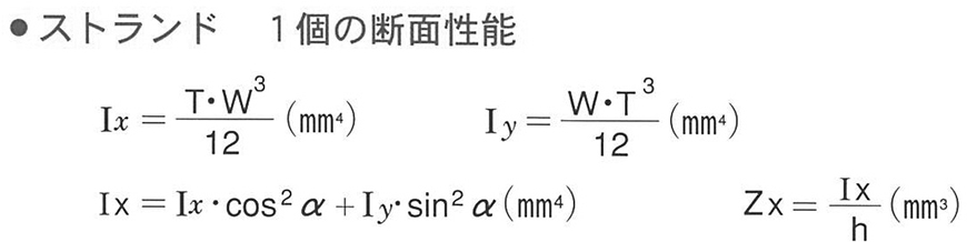 ストランド 1個の性能